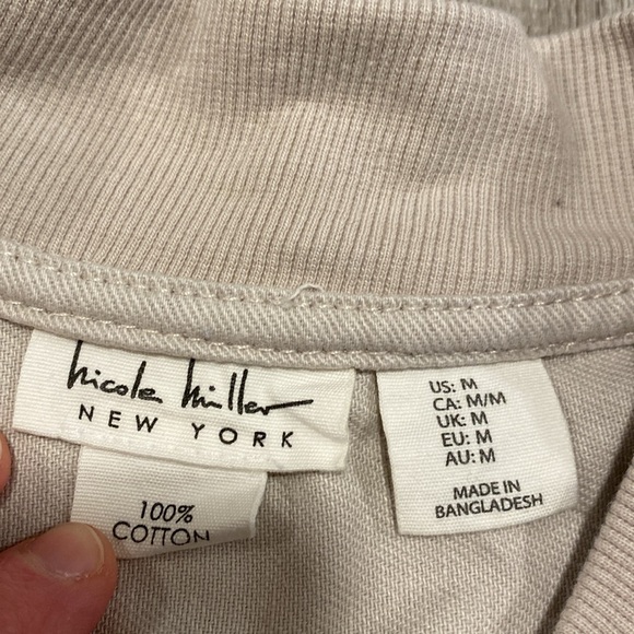 Nicole Miller Cropped Canvas Jacket M - Picture 5 of 6